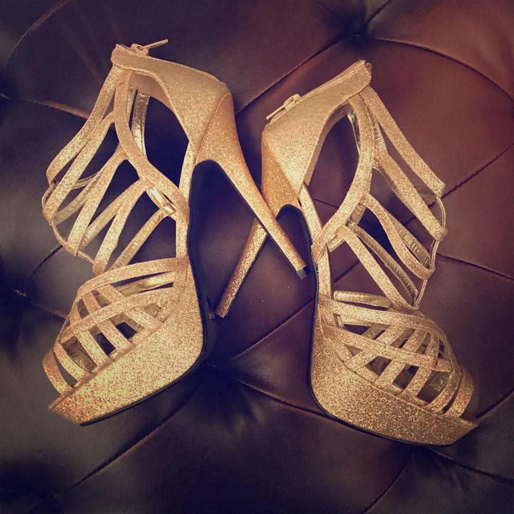 Glitter and Glam Strappy High Heels